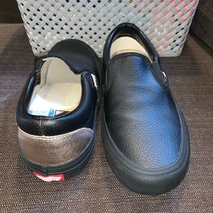 Custom Slip On Pro Vans - Leather - Women’s 9.5